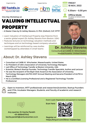 Tech Transfer Valuation- Dr Ashley
