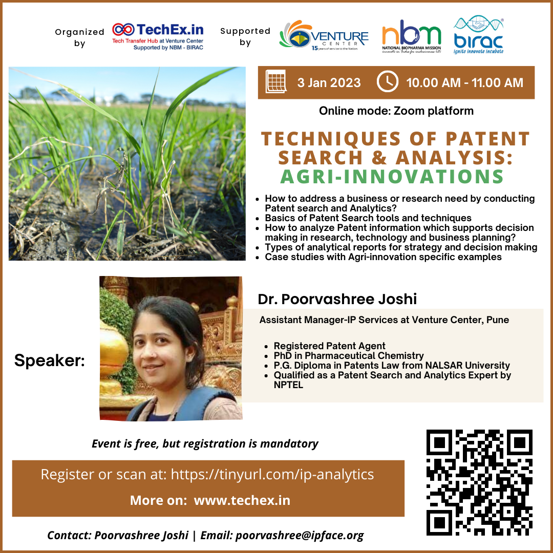 3Jan2023-Techniques of Patent Search and Analysis-Agri-innovations 3Jan2023-Techniques of Patent Search and Analysis-Agri-innovations